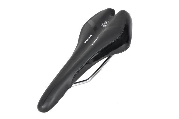 Седло ZEUS Z-1010 MTB Sport 280x143mmmm,рельсы сталь,анатомическое,черный\белый,295гр
